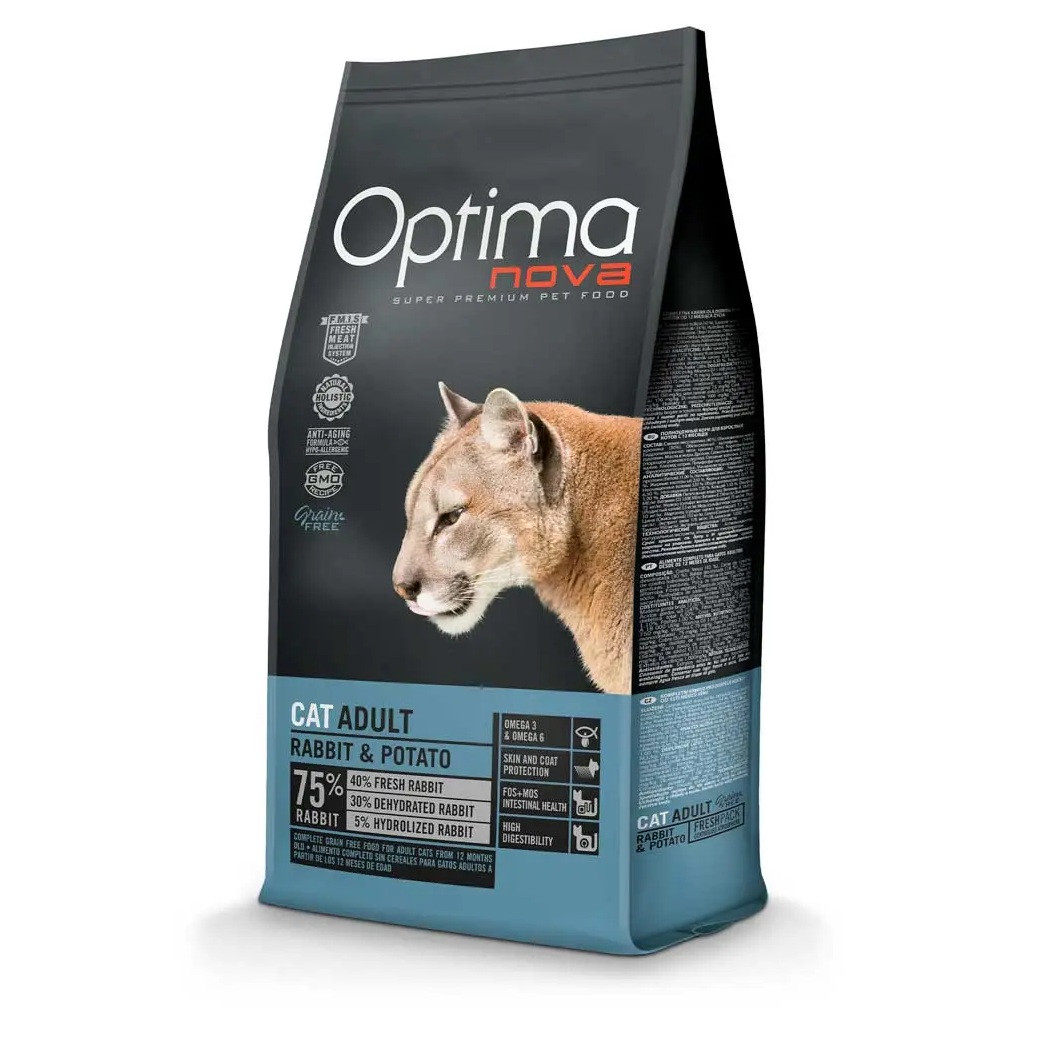 OPTIMANOVA Cat Rabbit & Potato - trockenfutter für Katzen - 8kg - foto 1