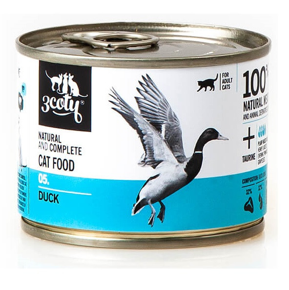 3COTY 180. Duck - nassfutter für Katzen - 180g - foto 4