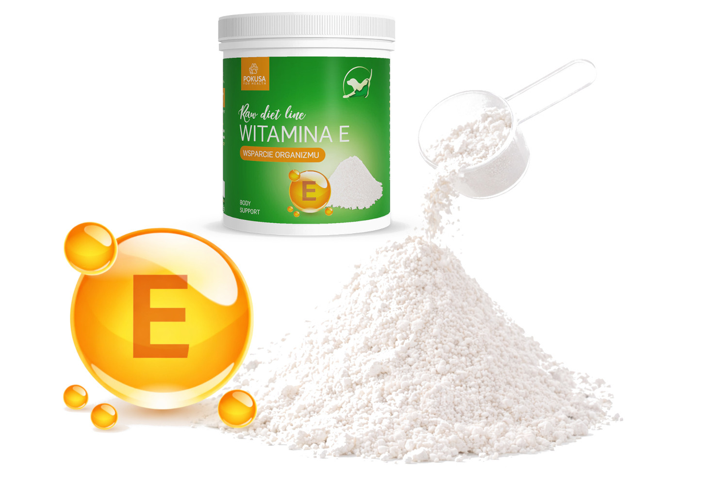 POKUSA RawDietLine Vitamin E - nahrungsergänzungsmittel für hunde und katzen - 300g - foto 3