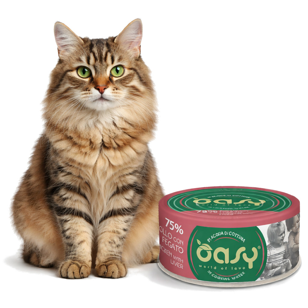 OASY More Love Chicken with liver - nassfutter für Katzen - 70g - foto 2