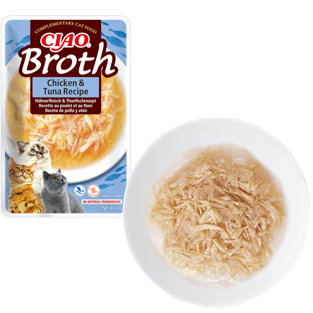 INABA Ciao Broth Chicken & Tuna - Katze behandeln - 40g - foto 1