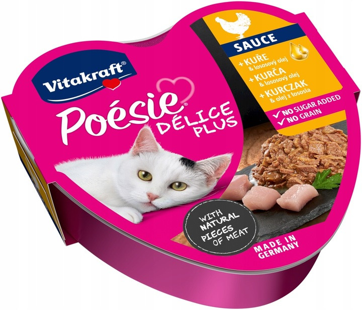 VITAKRAFT POESIE DELICE PLUS Huhn und Rind – Nassfutter für Katzen – 6x85g - foto 2