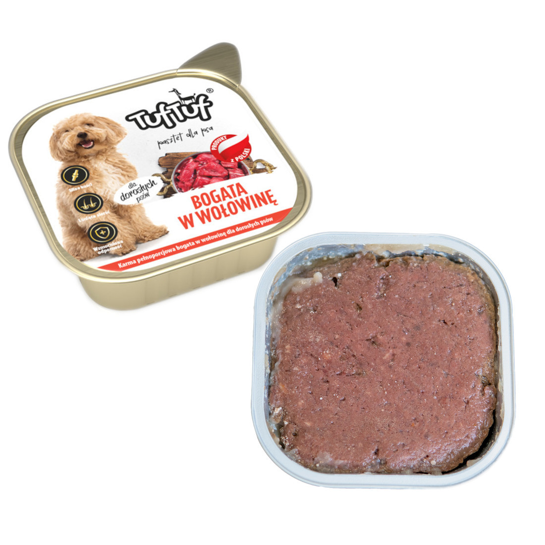 TUF TUF Alupak Rindfleischpastete - Nassfutter für Hunde - 12x300g - foto 1