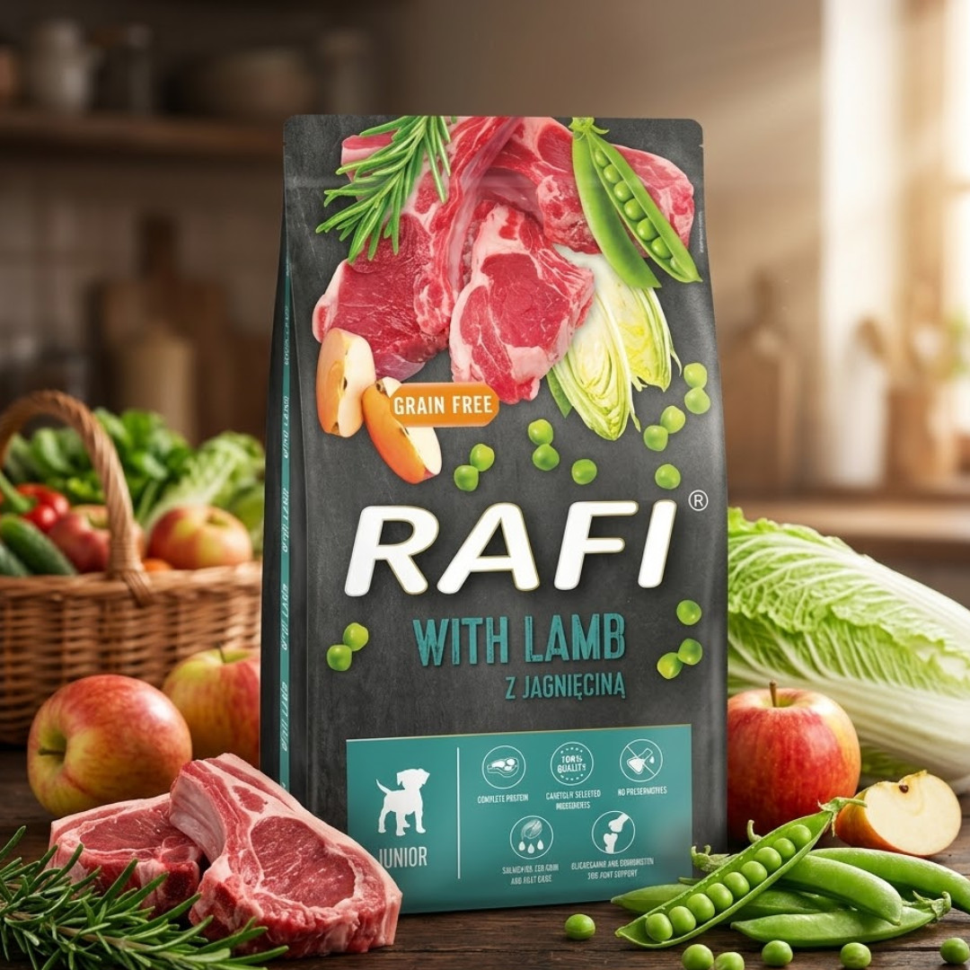 RAFI Junior with lamb - trockenfutter für Hunde - 3kg - foto 2