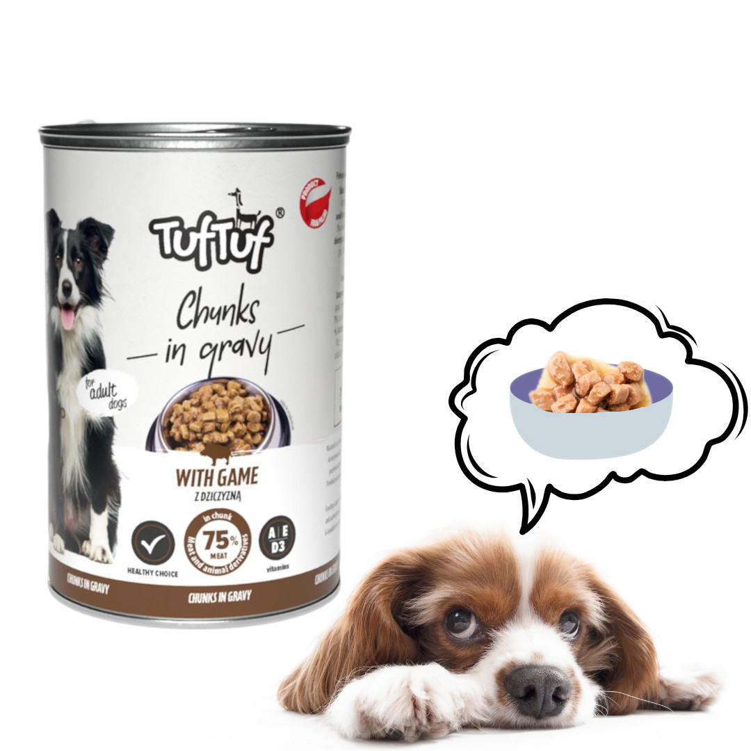 TUF TUF Fleischbällchen mit Wildfleisch - Nassfutter für Hunde - 12x415g - foto 1