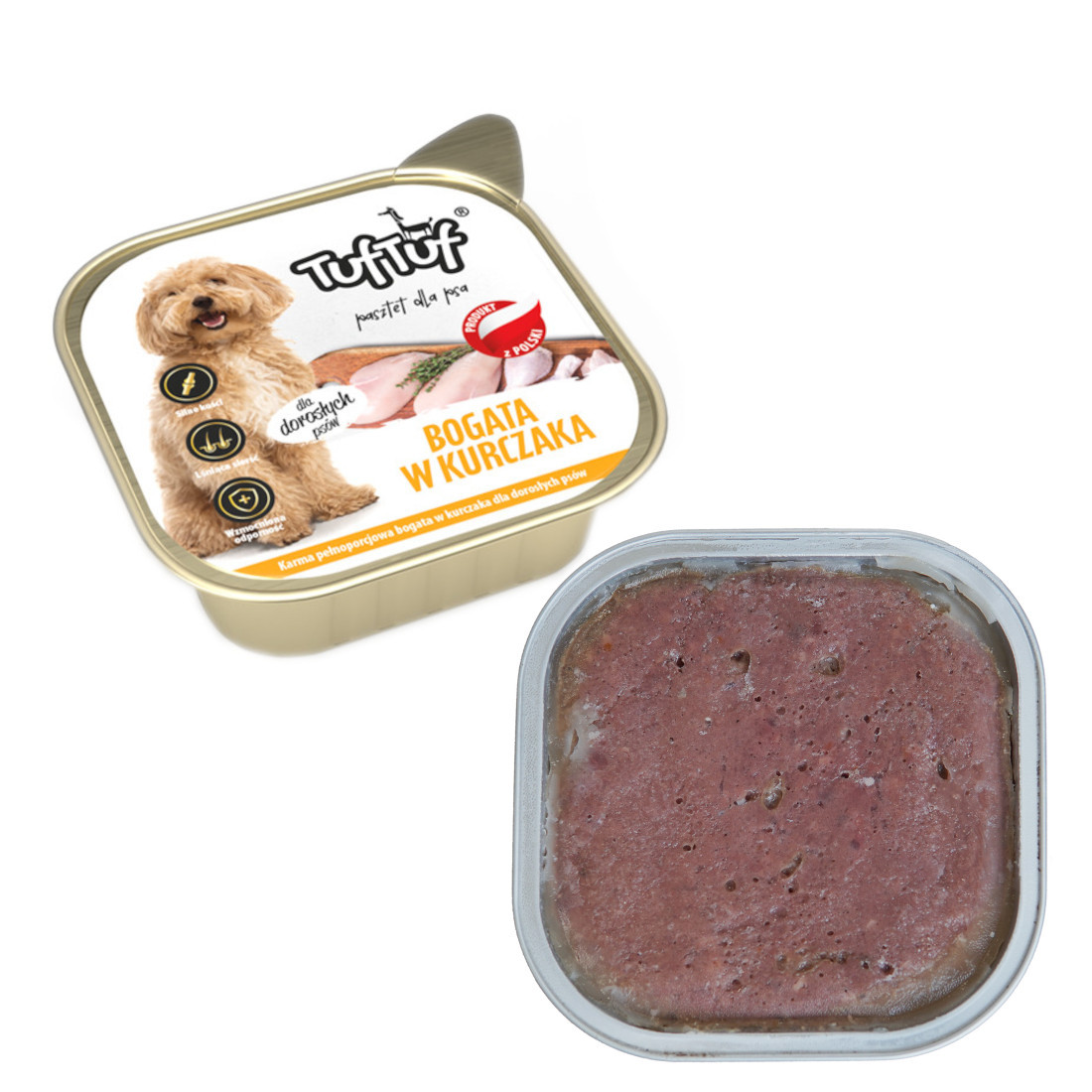TUF TUF Alupak Geflügelpastete - Nassfutter für Hunde - 300g - foto 1