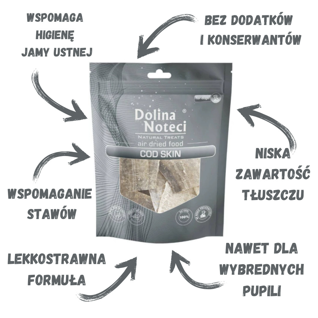DOLINA NOTECI Natural Treats Dorschhaut – Hundesnack – 30g - foto 2