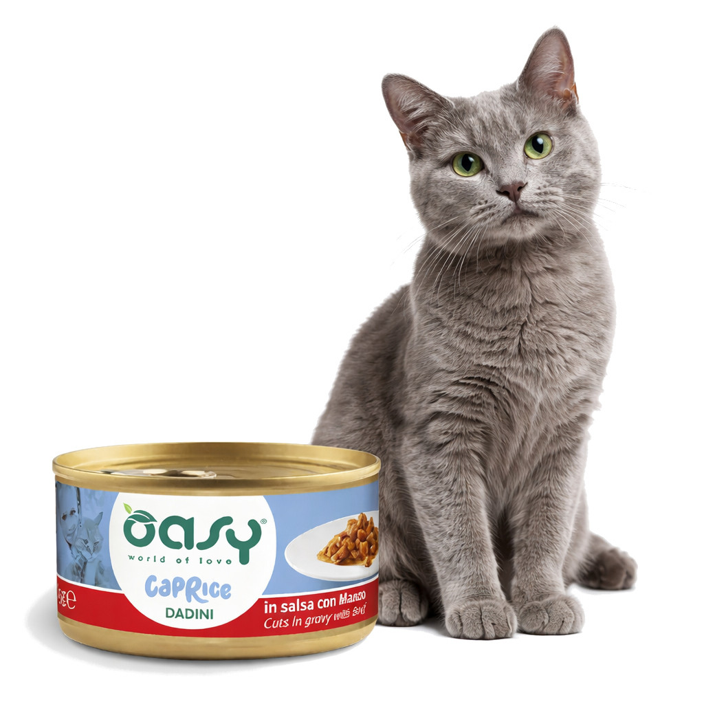 OASY Caprice Cuts in gravy with Beef - nassfutter für Katzen - 85g - foto 3