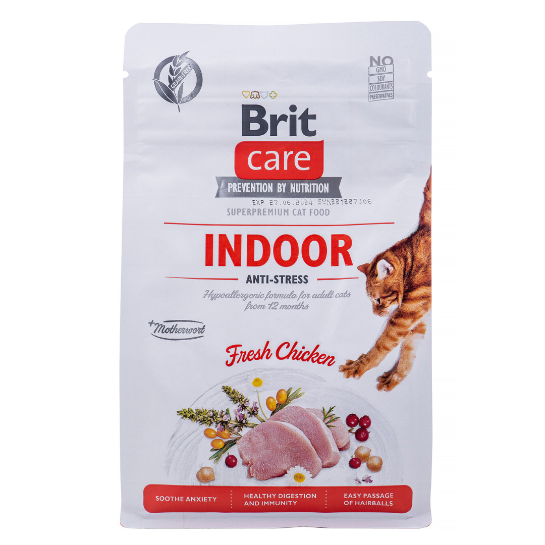 BRIT Care Grain-Free Adult Indoor Anti-Stress - Trockenfutter für Katzen - 400 g - foto 1