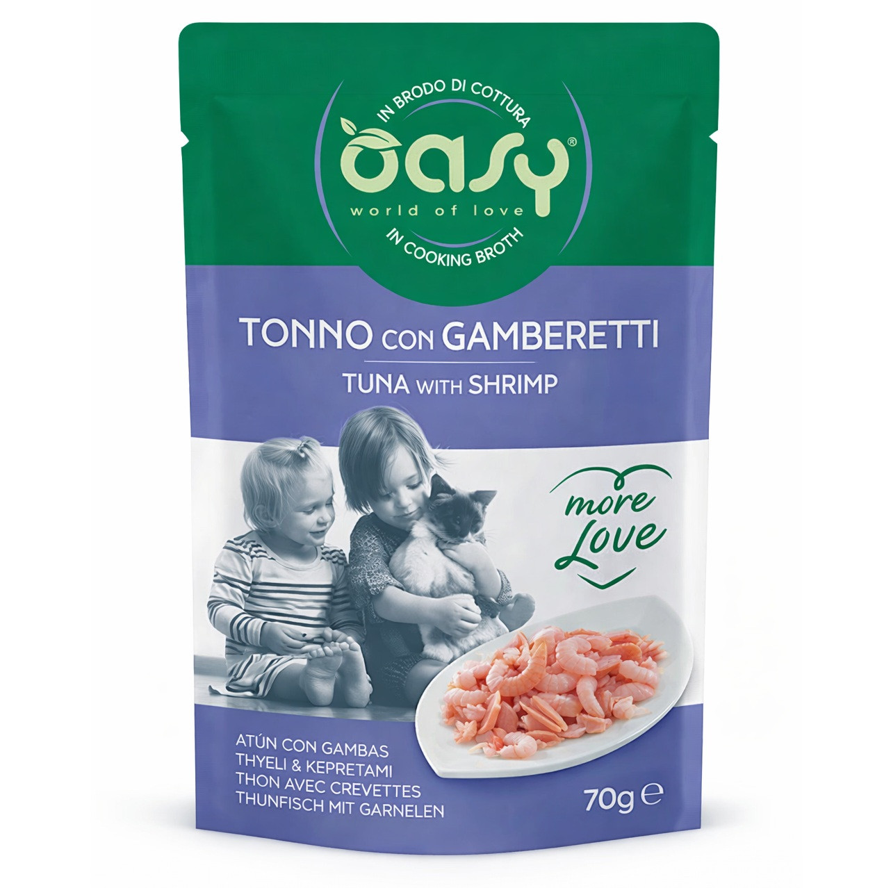 OASY More Love Tuna with shrimp - nassfutter für Katzen - 70g - foto 1