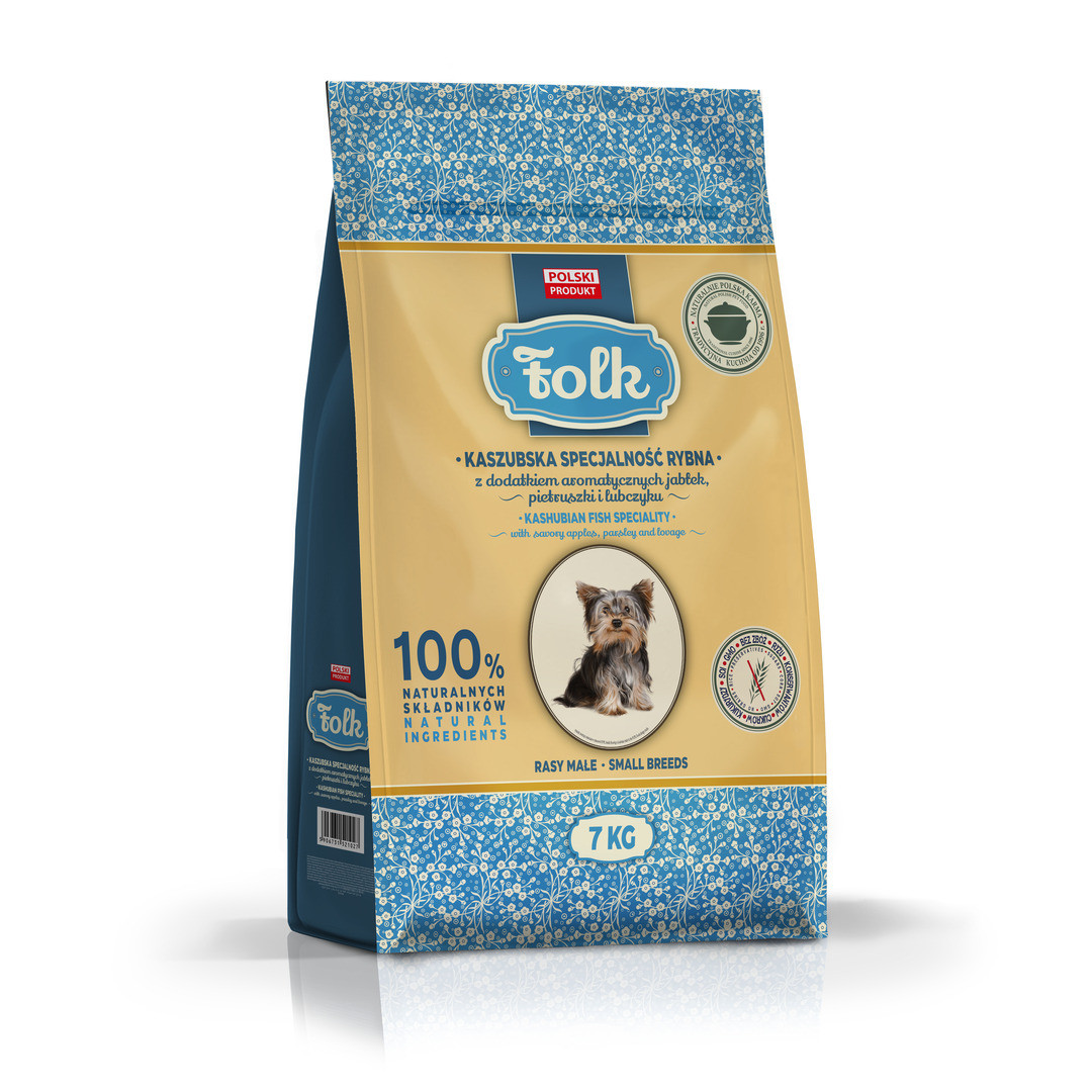 FOLK Small breeds Kashubian-style fish specialty with apples, parsley and lovage - trockenfutter für Hunde - 7kg - foto 1