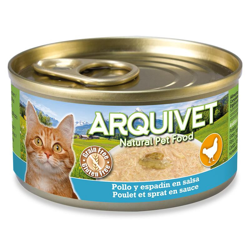 ARQUIVET Huhn in Sauce mit Sprotten - Katzennassfutter - 6x80g - foto 2