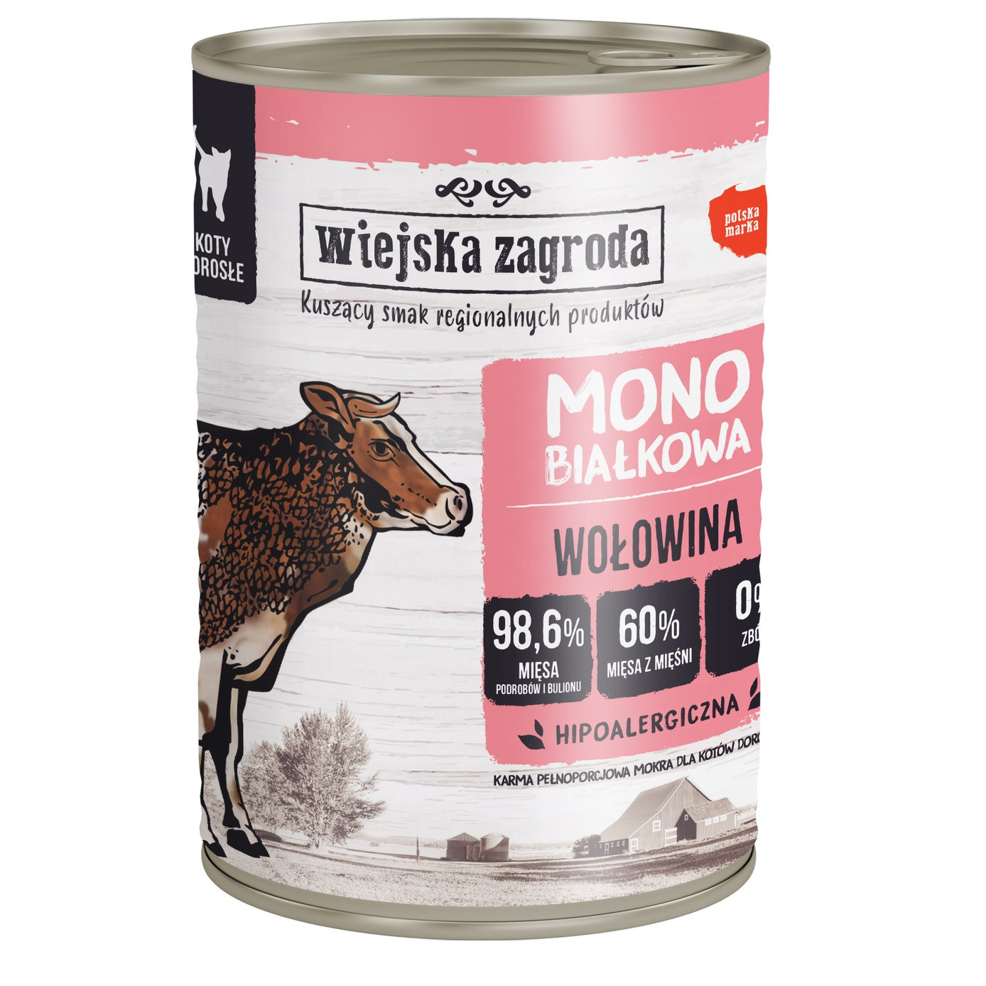 WIEJSKA ZAGRODA Monoprotein beef - nassfutter für Katzen - 400g - foto 1