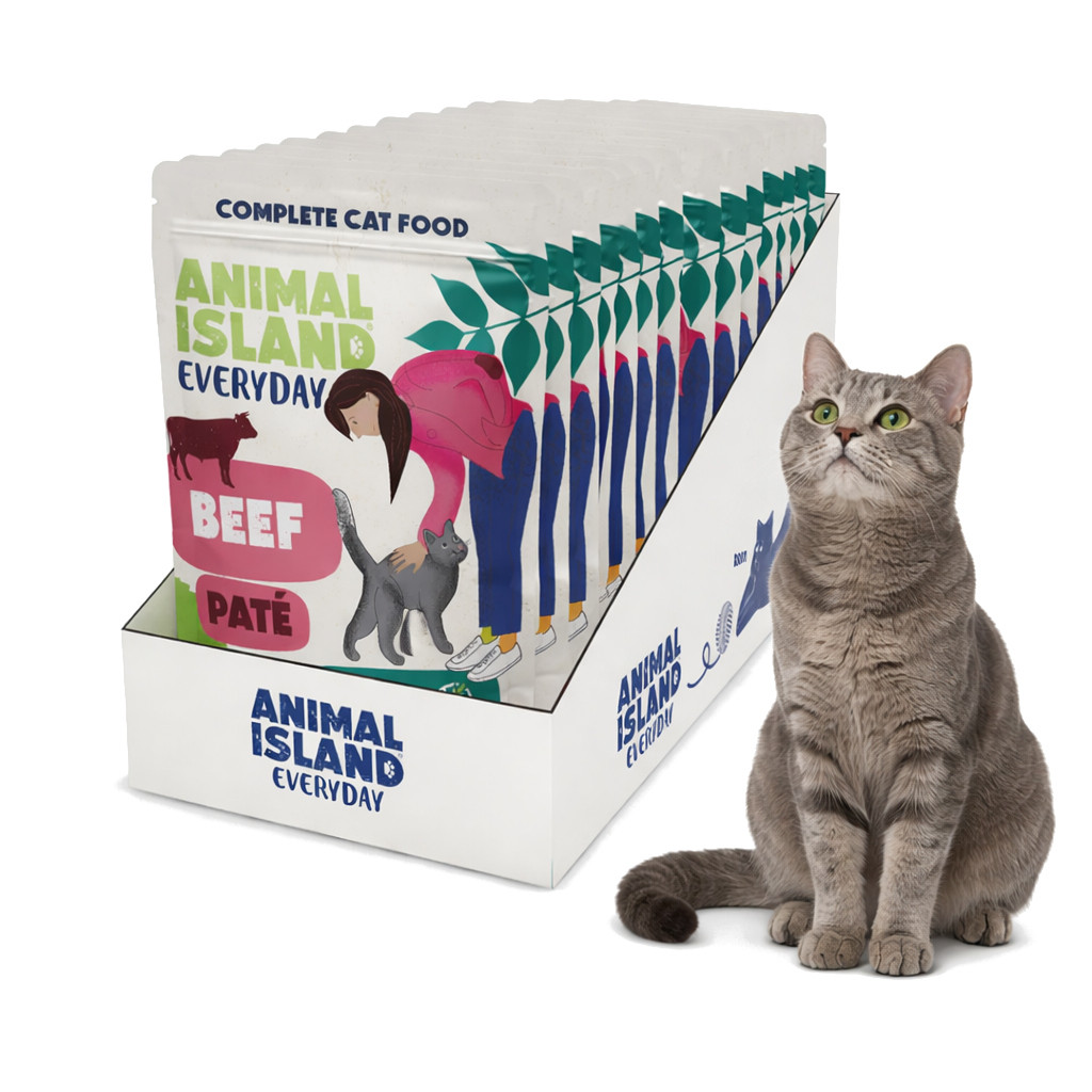 ANIMAL ISLAND Pate Beef - nassfutter für Katzen - 12x100g - foto 2
