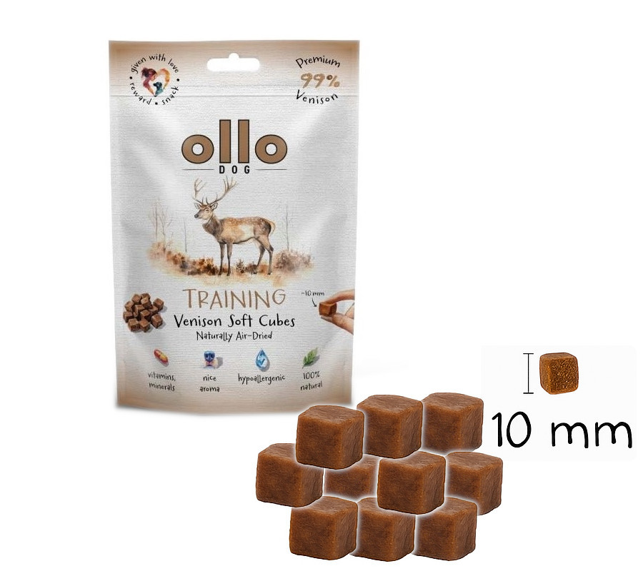 OLLO Air Dried Training Venison Cubes - leckerli für hunde - 80g - foto 3