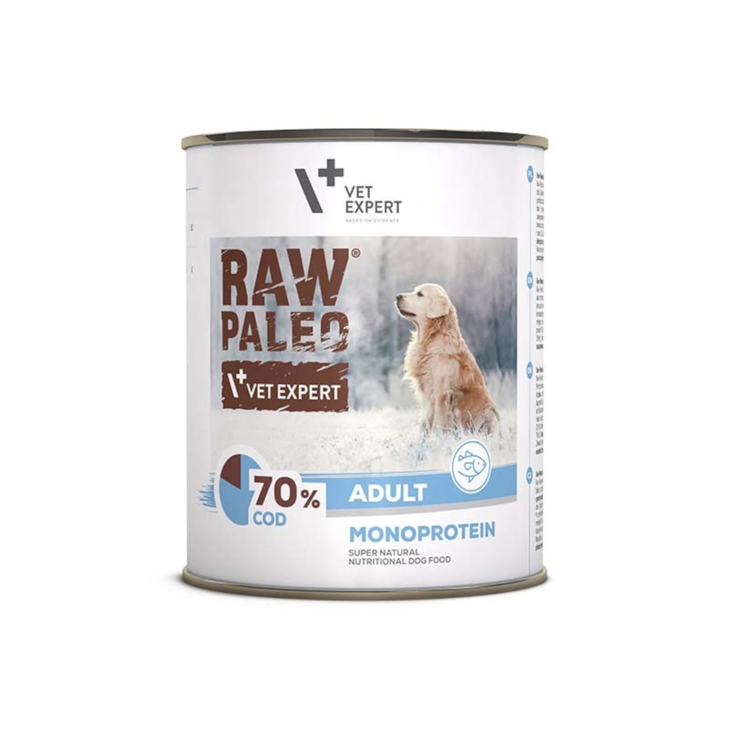 RAW PALEO Adult Monoprotein Kabeljau – Nassfutter für Hunde – 800 g - foto 2