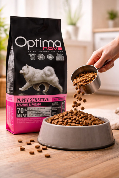 OPTIMANOVA Puppy Sensitive Salmon & Potato - trockenfutter für Hunde - 2kg - foto 2