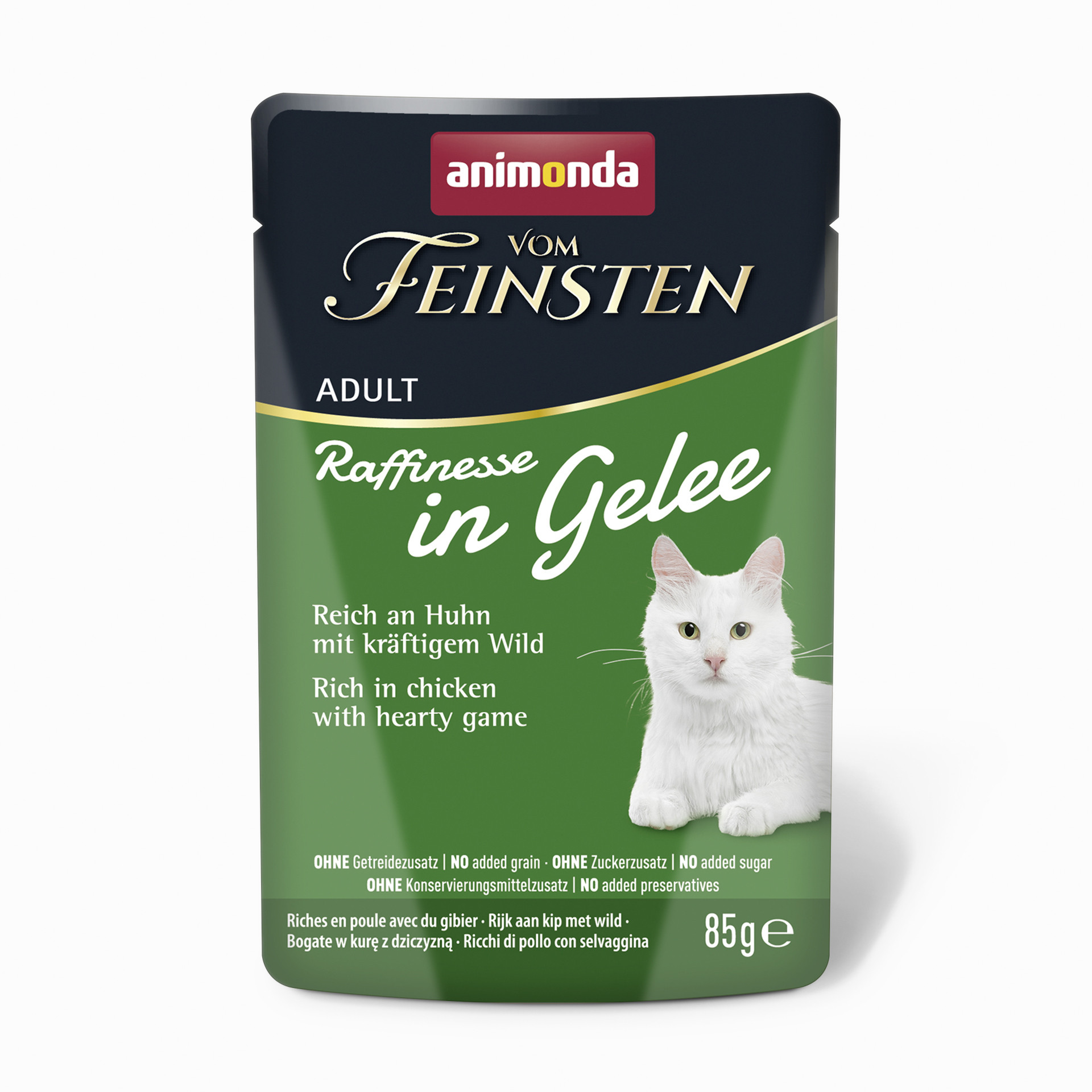 ANIMONDA Vom Feinsten Adult Raffinesse in Gelee reich an Huhn mit Wild - Nassfutter für Katzen - 85 g - foto 2