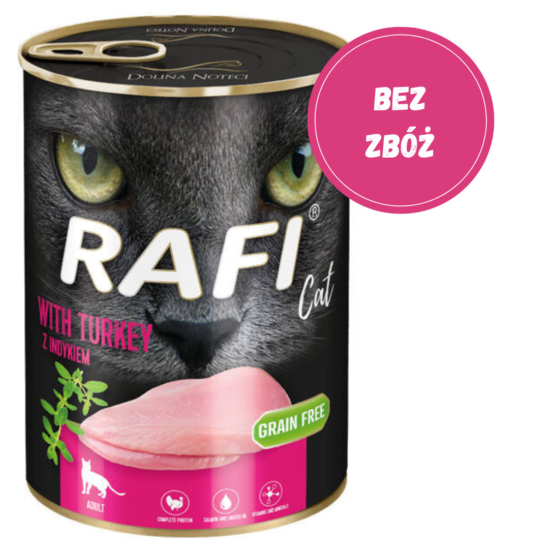 Dolina Noteci Rafi mit Truthahn - Katzennassfutter - 400g - foto 2