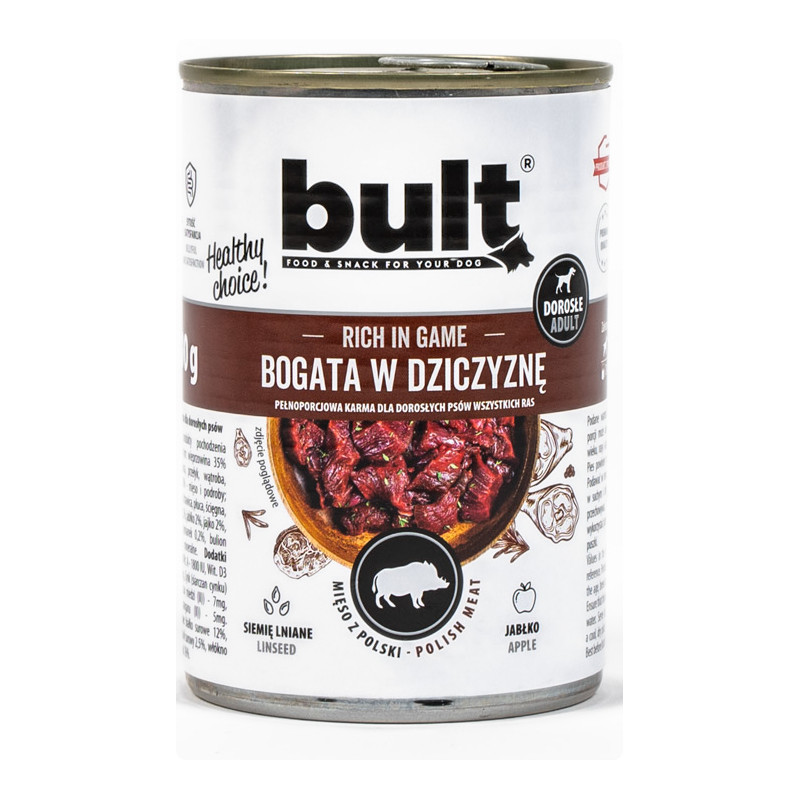 BULT Rich in game - Nassfutter für Hunde - 6x400 g - foto 3