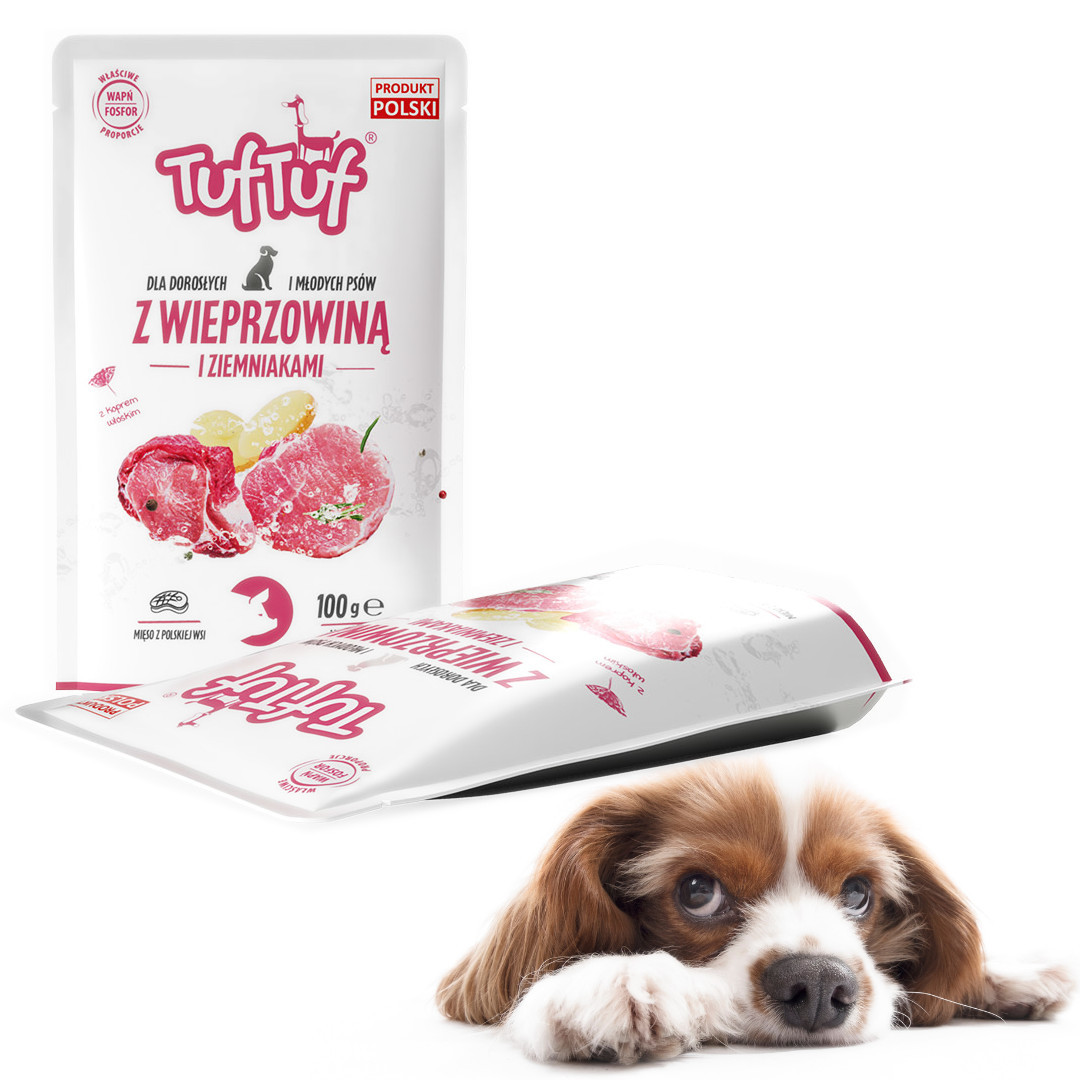 TUF TUF with pork and potatoes - Nassfutter für Hunde - 12x100g - foto 2