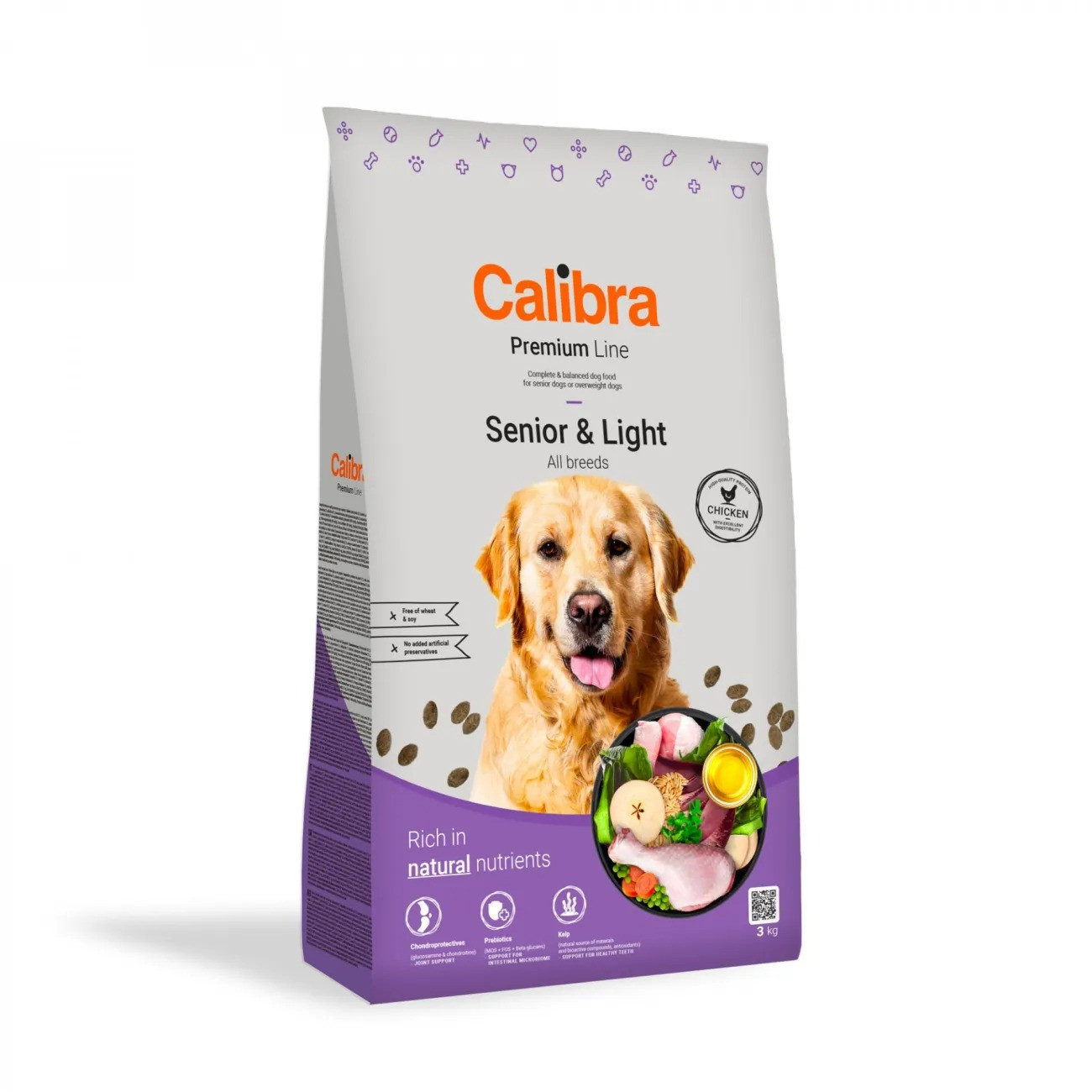CALIBRA Dog Premium Line Senior&Light Chicken - trockenfutter für Hunde - 3kg - foto 1