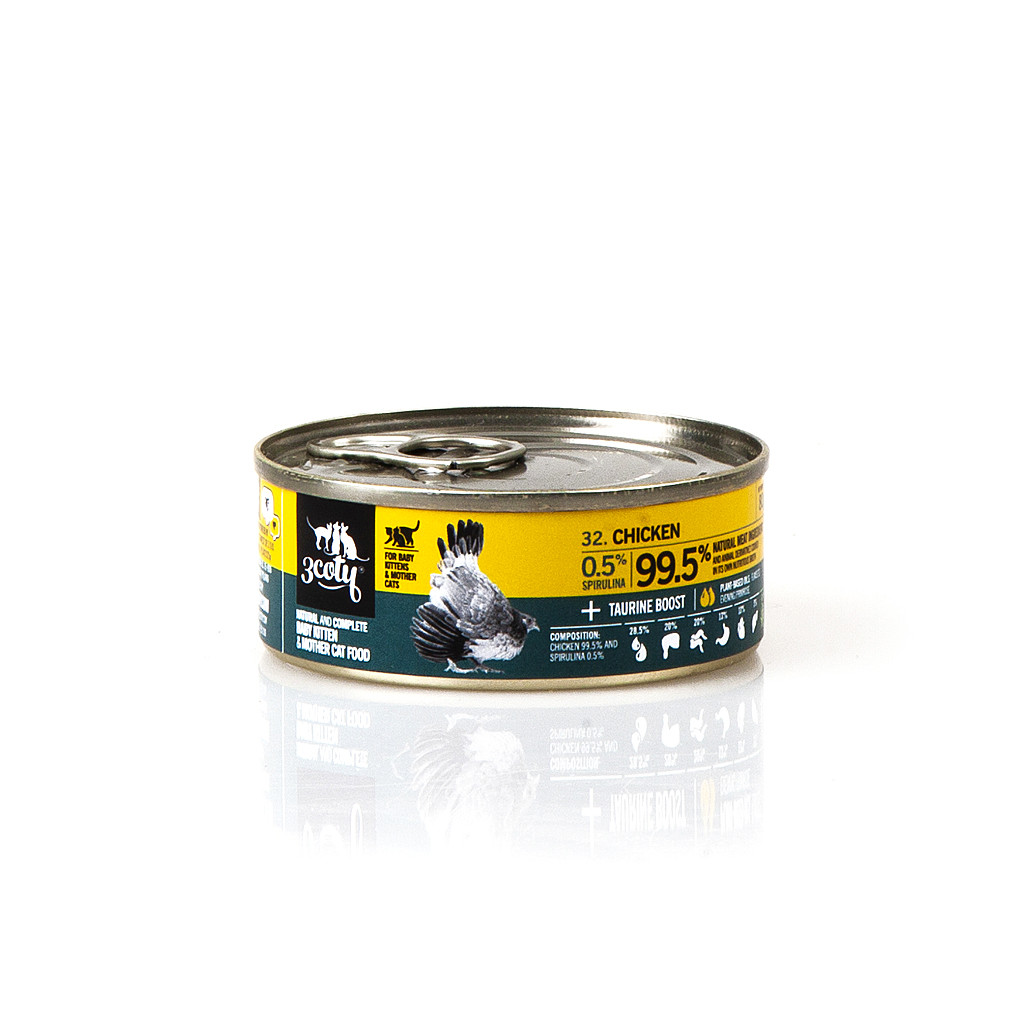 3COTY Chicken with spirulina For kittens and nursing cats - nassfutter für Katzen - 80g - foto 1