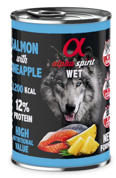 ALPHA SPIRIT WET Lachs mit Ananas - Nassfutter für Hunde - 400g - foto 1