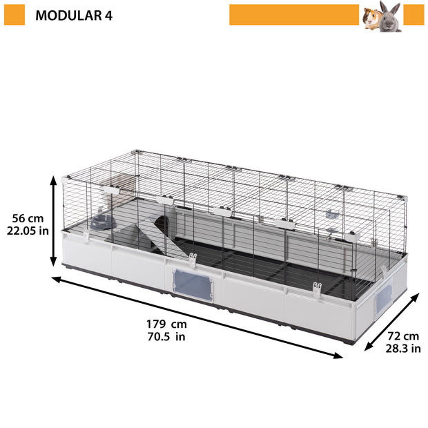 FERPLAST Modular 4 - käfig für kaninchen und hausmeerschweinchen - 179 x 72 x 56cm - foto 2