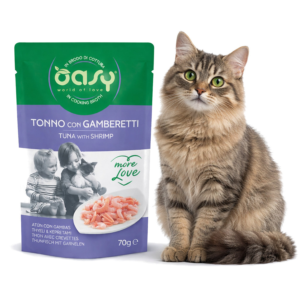 OASY More Love Tuna with shrimp - nassfutter für Katzen - 70g - foto 2