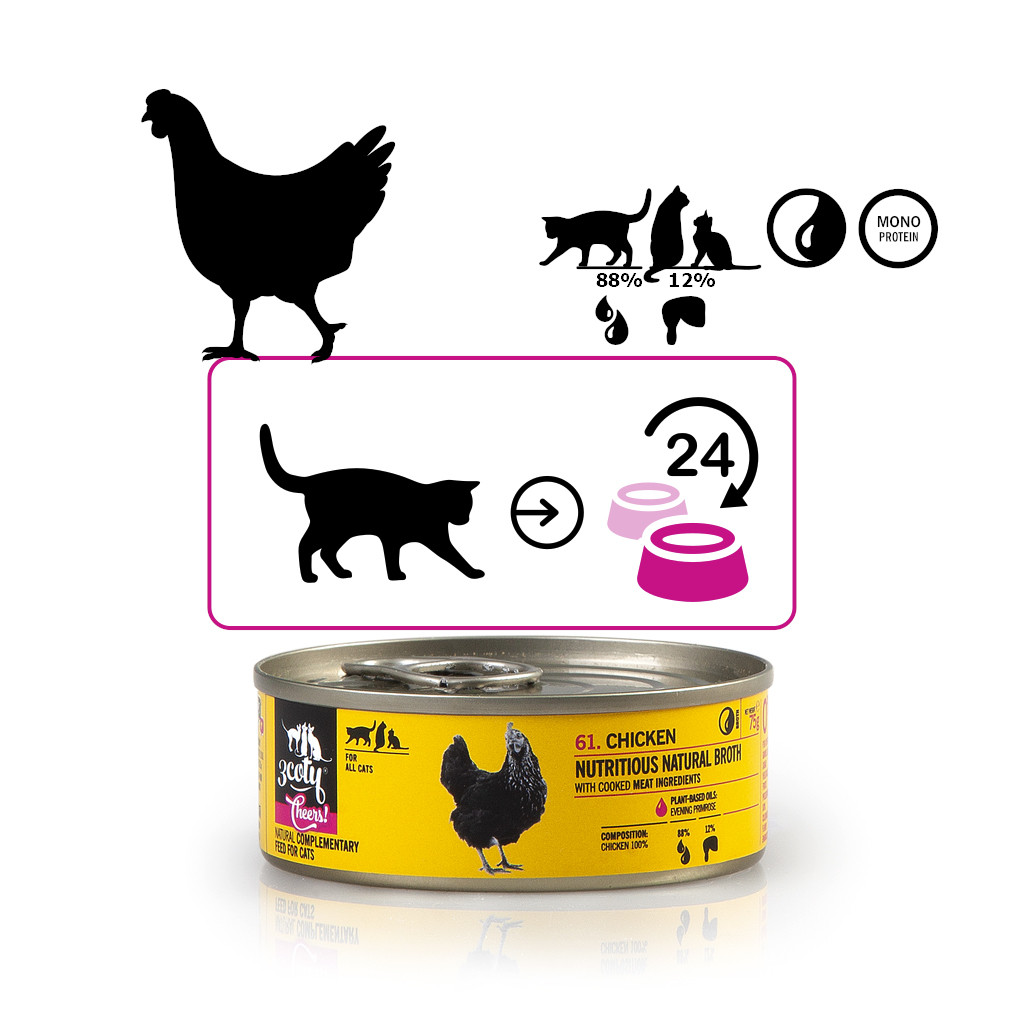 3COTY Chicken Cheers! - nassfutter für Katzen - 75g - foto 7