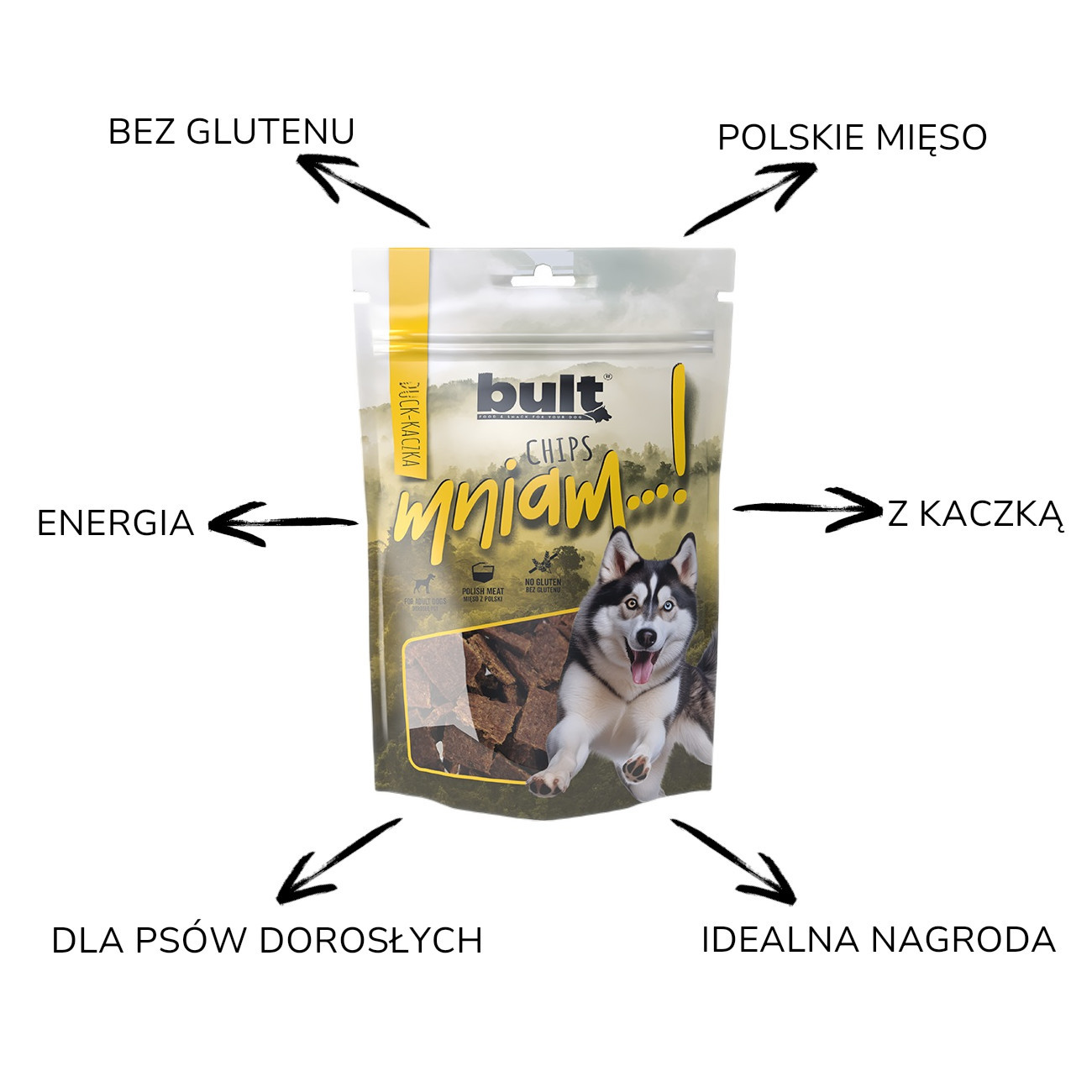 BULT Duck chips - leckerli für hunde - 100g - foto 2