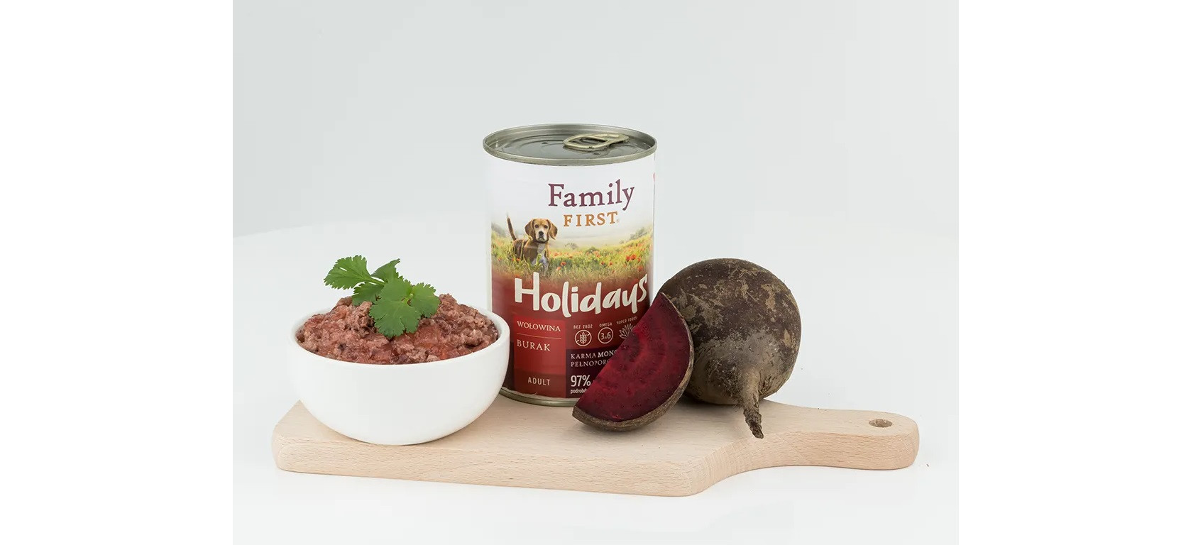 FAMILY FIRST Holidays Adult Beef with beets - Nassfutter für Hunde - 400 g - foto 1