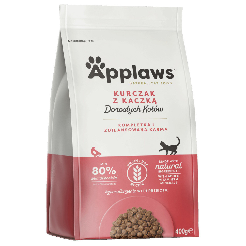 APPLAWS Adult Chicken with duck - trockenfutter für Katzen - 400g - foto 2
