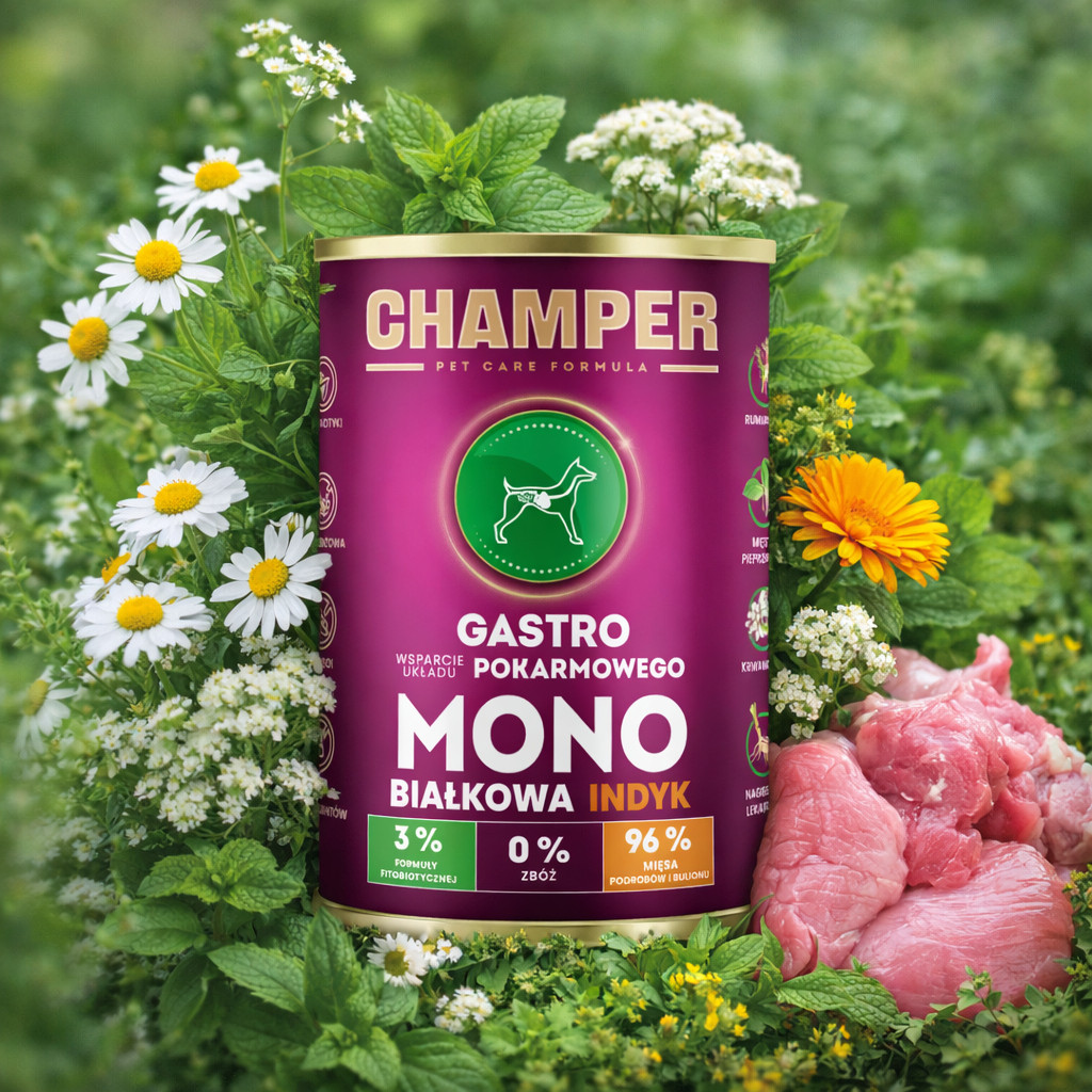 CHAMPER Gastro Monoprotein Turkey - Nassfutter für Hunde - 400g - foto 3