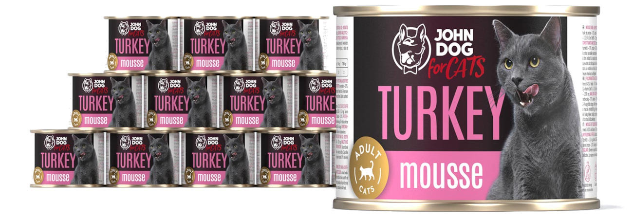 JOHN DOG For cats Mousse Turkey - nassfutter für Katzen - 12x200g - foto 2