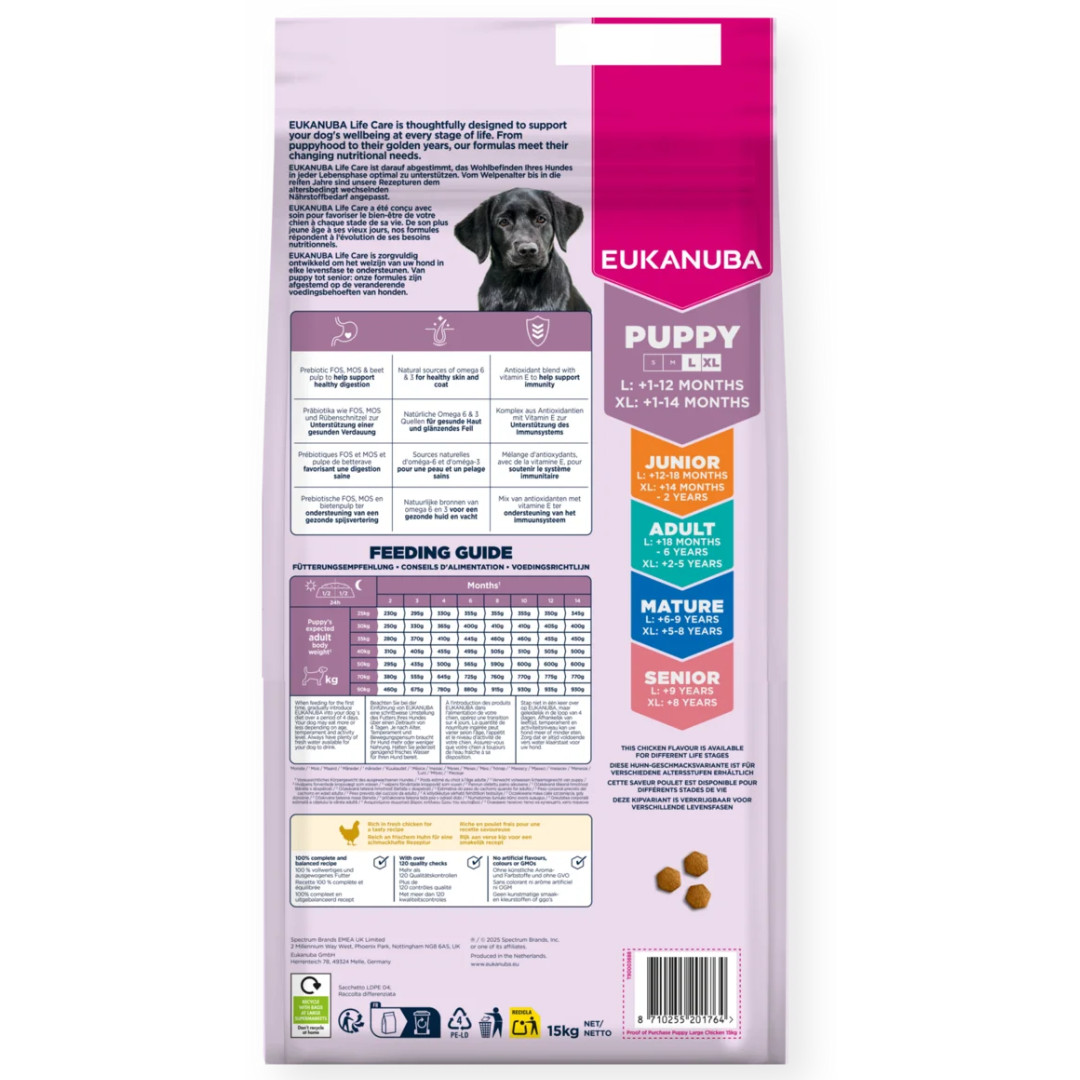 EUKANUBA Puppy L XL Rich in chicken - trockenfutter für Hunde - 15kg - foto 3