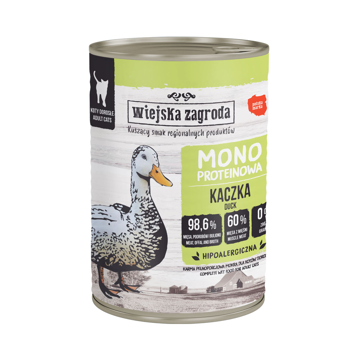 WIEJSKA ZAGRODA Monoprotein Duck - nassfutter für Katzen - 400g - foto 1