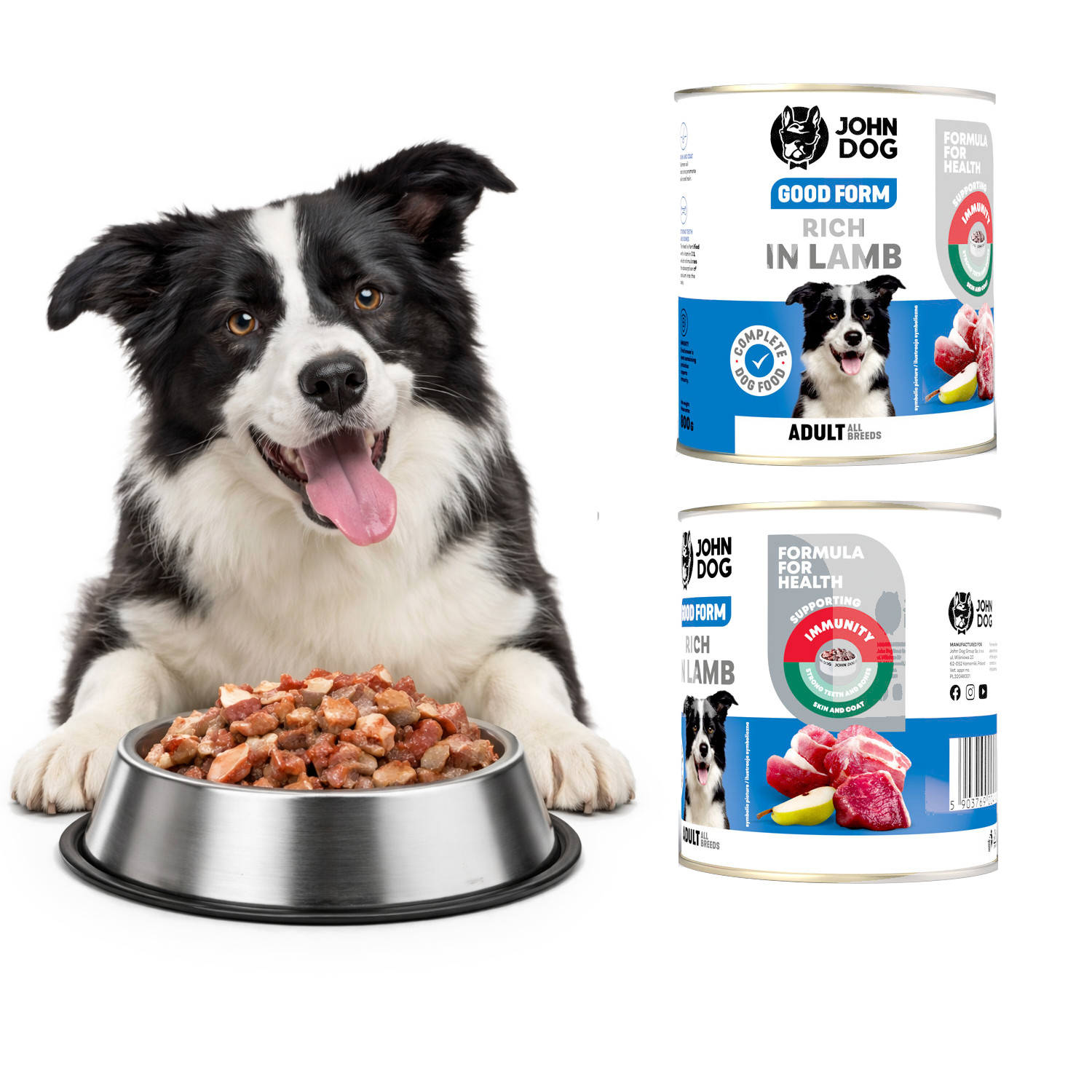 JOHN DOG Good Form Rich in lamb - Nassfutter für Hunde - 800g - foto 3