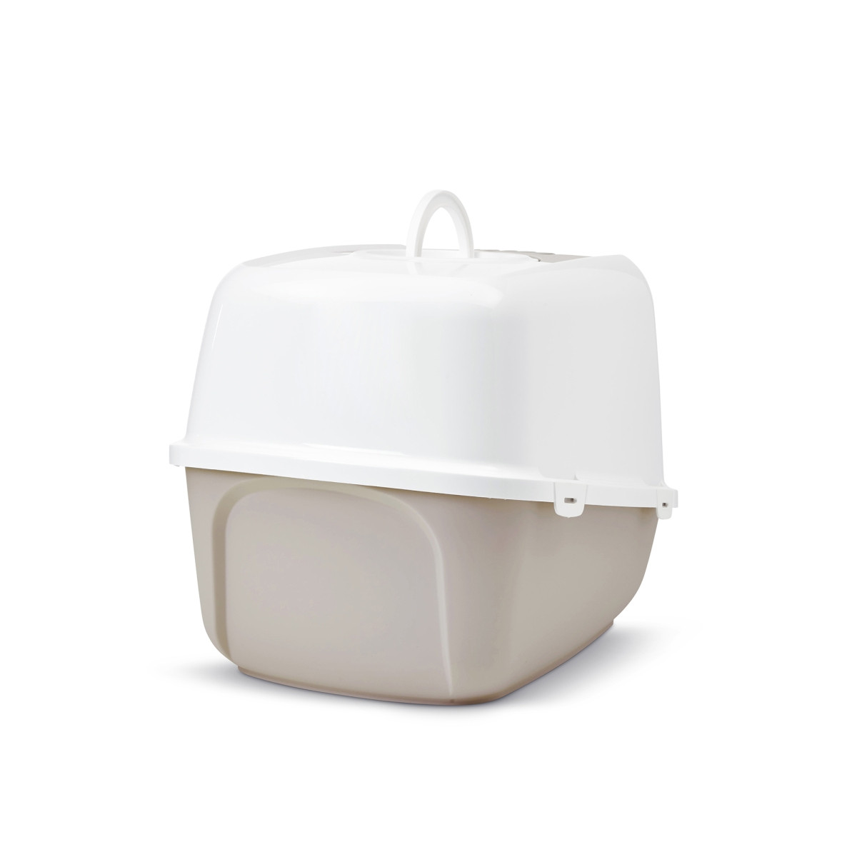 SAVIC Nestor Jumbo Weiß - Kaffeebraun - geschlossene Katzentoilette - 66,5x48,5x46,5 cm - 1 Stk. - foto 2