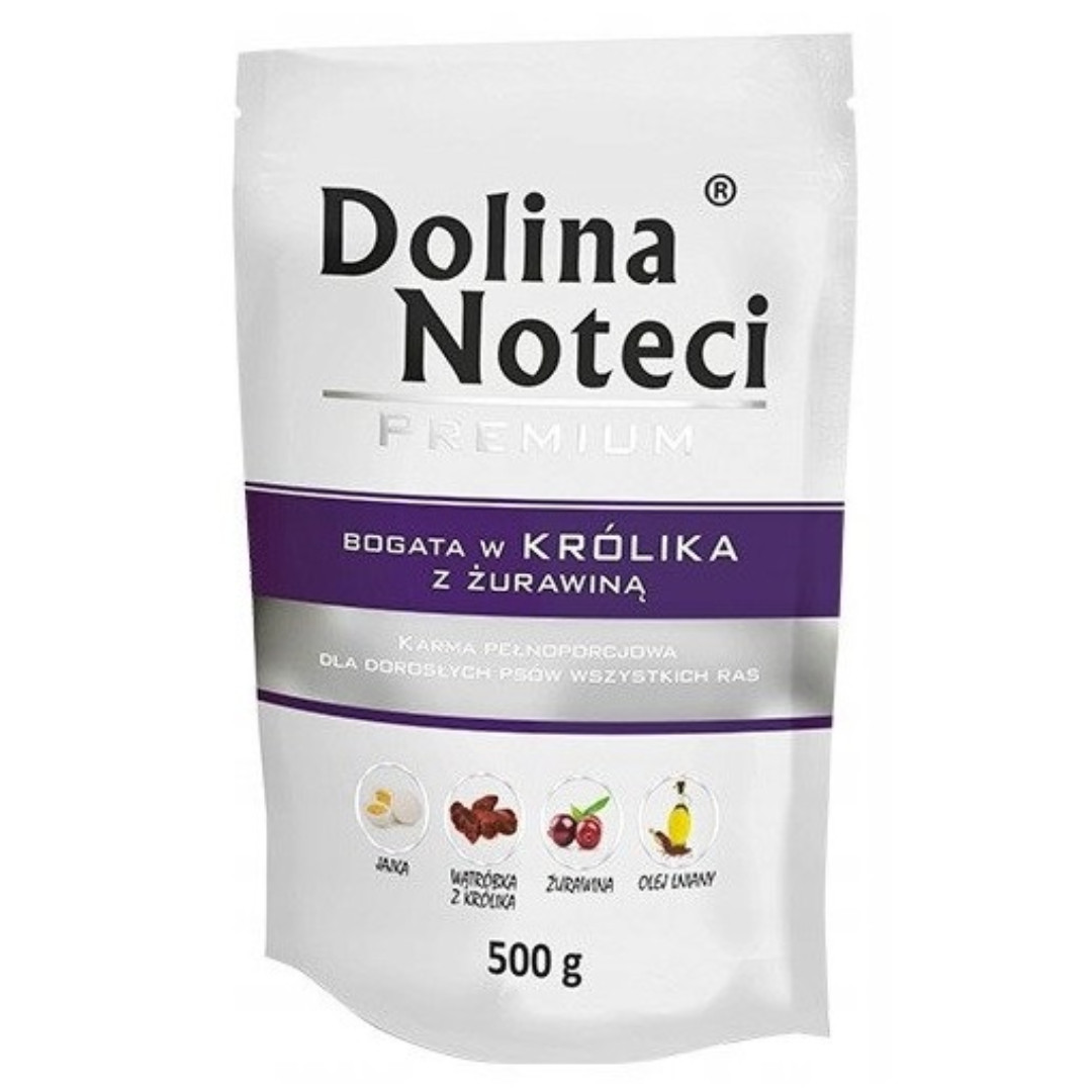 DOLINA NOTECI Premium Rich in rabbit with cranberries - Nassfutter für Hunde - 500 g - foto 1