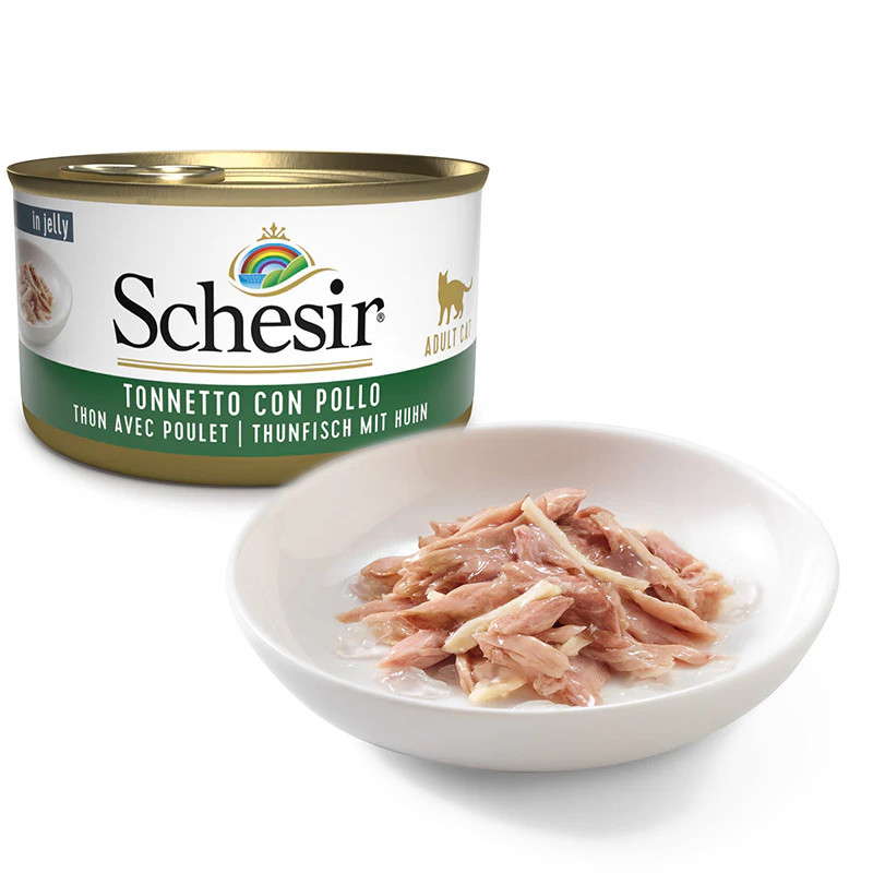 SCHESIR Tuna with chicken in jelly - nassfutter für Katzen - 85g - foto 1