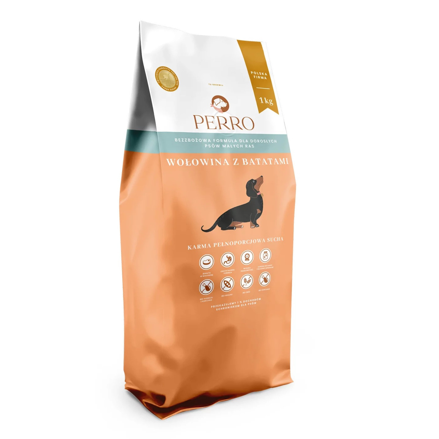 PERRO Beef with sweet potatoes Small breeds - trockenfutter für Hunde - 1kg - foto 1