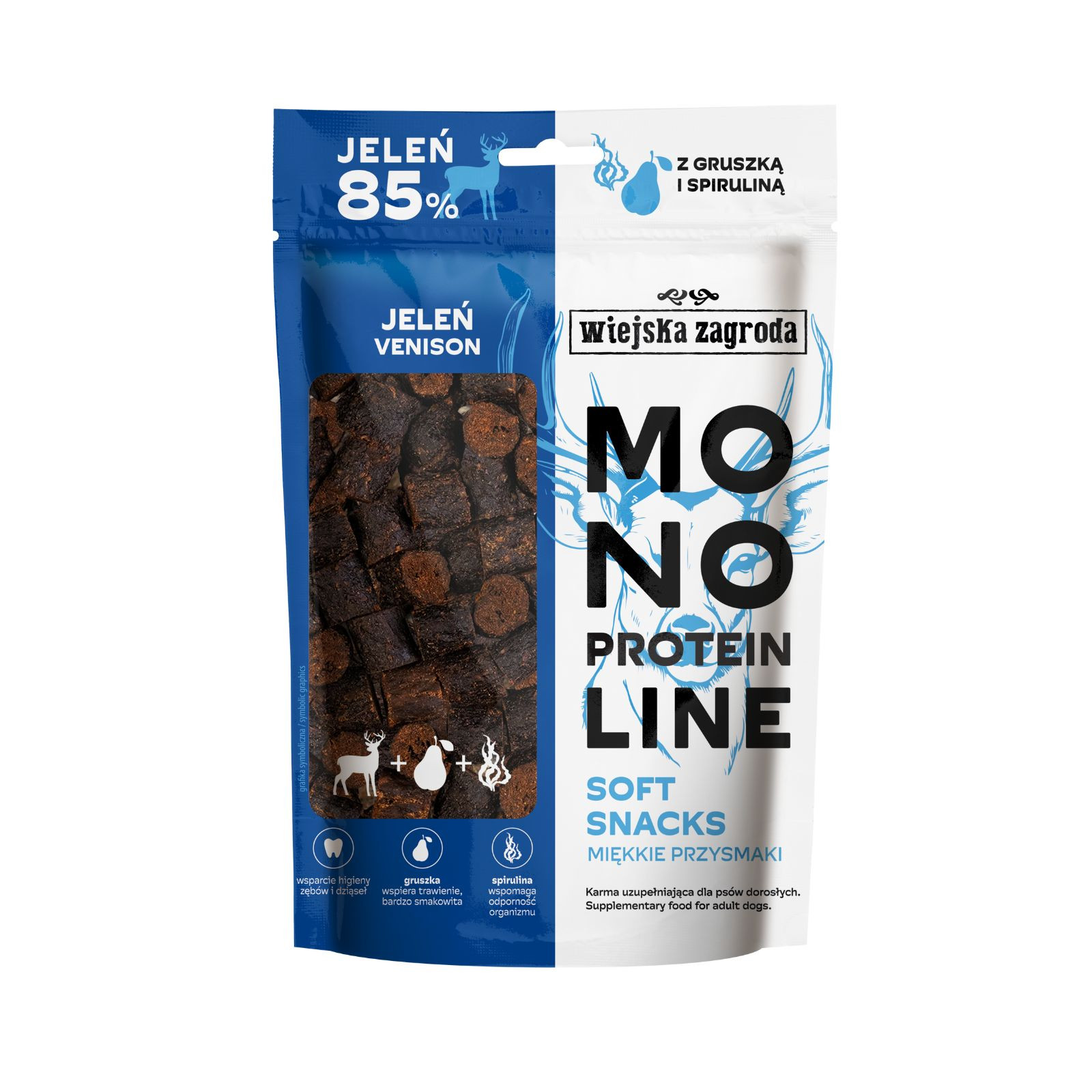 WIEJSKA ZAGRODA Monoprotein line Soft snacks Deer - leckerli für hunde - 115g - foto 1