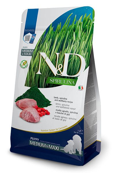 FARMINA N&D Spirulina Lamb Puppy MED/MAXI - Trockenfutter für Hunde - 2 kg - foto 2