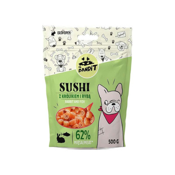 HERR. BANDIT SUSHI mit Kaninchen und Fisch – Hundespezialität – 500 g - foto 1