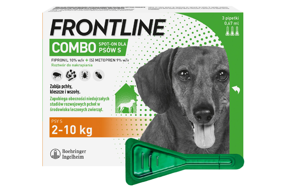 FRONTLINE Combo Spot-on S Parasitentropfen für Hunde 2-10 kg, 3 x 0,67 ml - foto 1