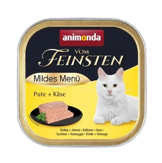 ANIMONDA Vom Feinsten Adult Mildes Menu Turkey with cheese - nassfutter für Katzen - 100g - foto 2