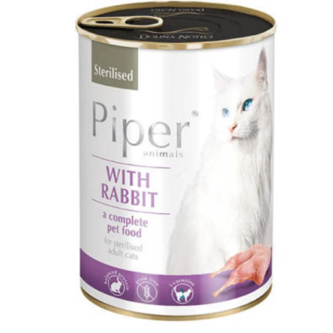 PIPER Sterilised Rabbit - nassfutter für Katzen - 400g - foto 1