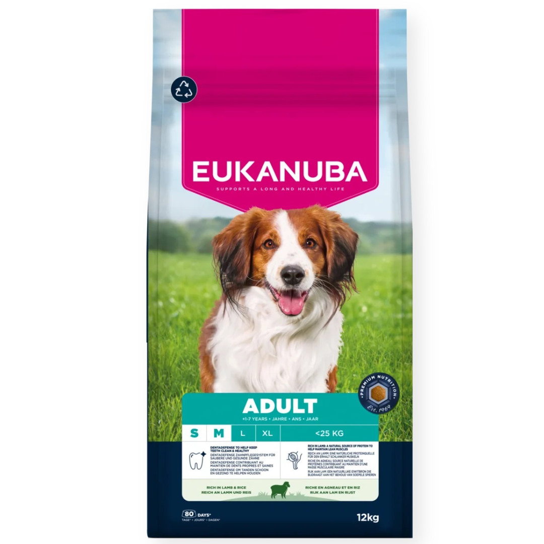 EUKANUBA Adult Small/Medium Rich in lamb & rice - trockenfutter für Hunde - 12kg - foto 1